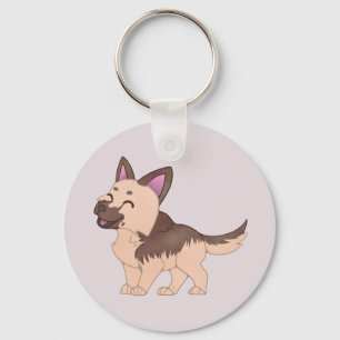 Kawaii German Shepherd Dog Keychain