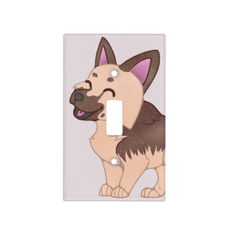 Kawaii German Shepherd Dog Light Switch Cover