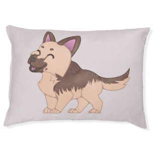 Kawaii German Shepherd Dog Pet Bed