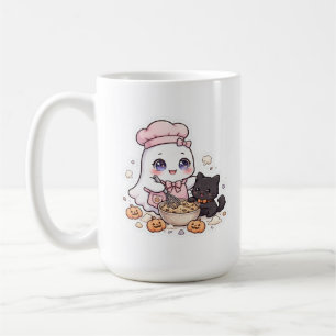 Kawaii Ghost Chef Halloween Sweatshirt Coffee Mug