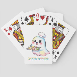 Kawaii Ghost Chef With Christmas Cookies Poker Cards