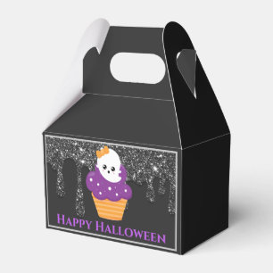 Kawaii Ghost Halloween Cupcake Favor Boxes
