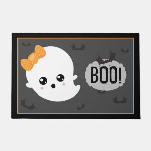 Kawaii Ghost Halloween Doormat