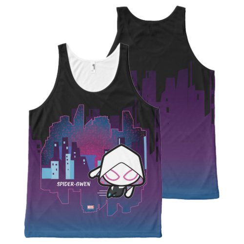 Kawaii Ghost_Spider City Skyline All_Over_Print Tank Top