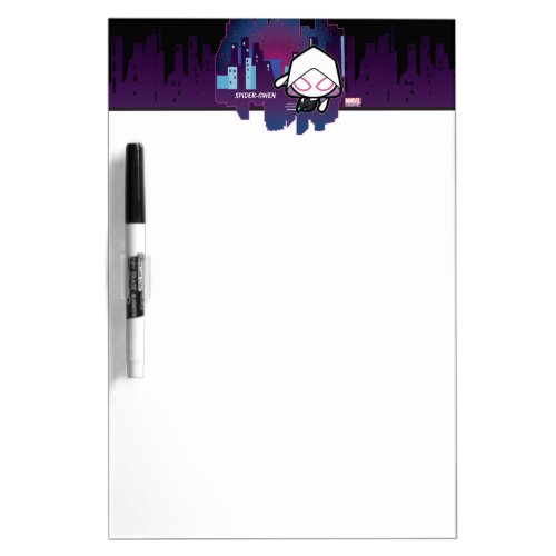 Kawaii Ghost_Spider City Skyline Dry Erase Board