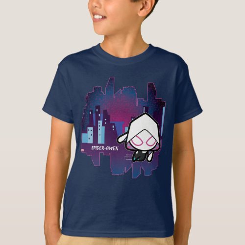 Kawaii Ghost_Spider City Skyline T_Shirt