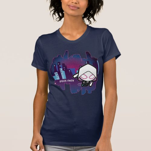 Kawaii Ghost_Spider City Skyline T_Shirt