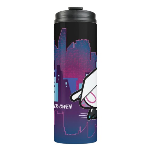 Kawaii Ghost_Spider City Skyline Thermal Tumbler