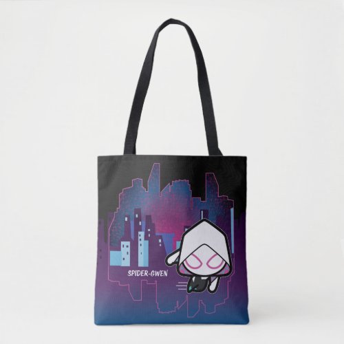 Kawaii Ghost_Spider City Skyline Tote Bag