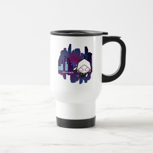 Kawaii Ghost_Spider City Skyline Travel Mug