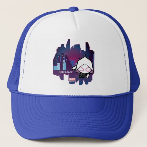 Kawaii Ghost_Spider City Skyline Trucker Hat