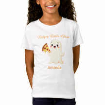 Kawaii Ghost with Pizza. Halloween. Personalized