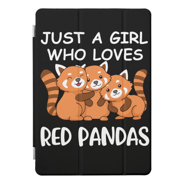 Kawaii Gift Women Just A Girl Who Loves Red Pandas iPad Pro Cover (Front)