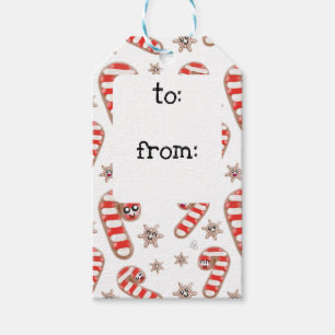 Kawaii Ginger Bread Christmas Gift Tags