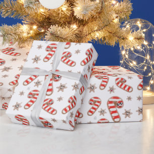 Kawaii Ginger Bread Cookie Wrapping Paper