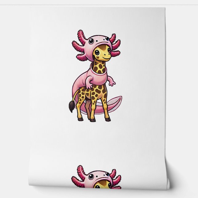 Kawaii Giraffe Axolotl Costume   Wallpaper (Unrolling)