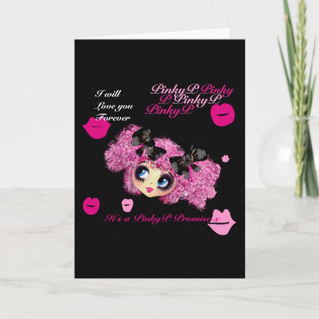 Kawaii girl birthday - personalized card (Front)