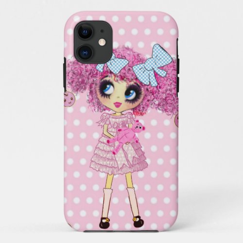 Kawaii Girl PinkyP cute girly iPhone 11 Case