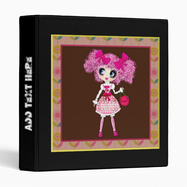 Kawaii Girl PinkyP Sweet Lolita so cute 3 Ring Binder (Front/Spine)