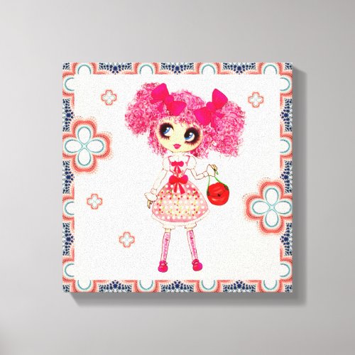 Kawaii Girl PinkyP Sweet Lolita so cute Canvas Print