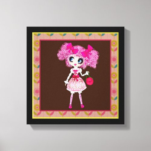 Kawaii Girl PinkyP Sweet Lolita so cute Canvas Print