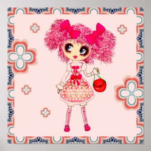 Kawaii Girl PinkyP Sweet Lolita so cute Poster