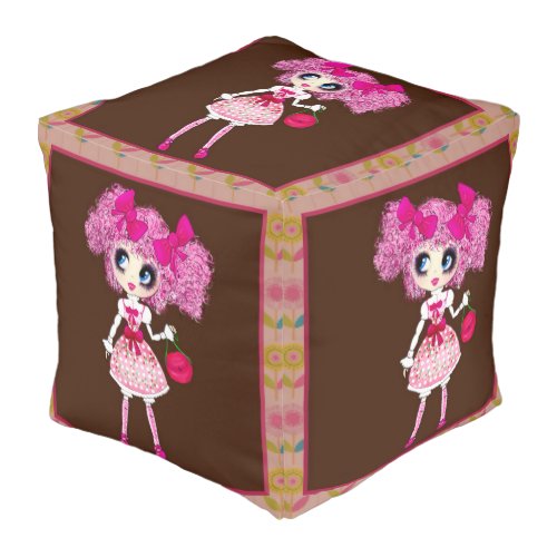 Kawaii Girl PinkyP sweetloli pinkbown accessories Pouf