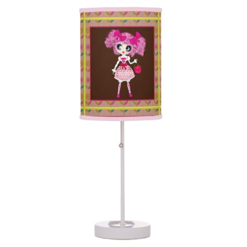 Kawaii Girl PinkyP sweetloli pinkbown accessories Table Lamp
