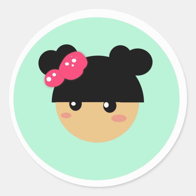 kawaii girl sticker (Front)