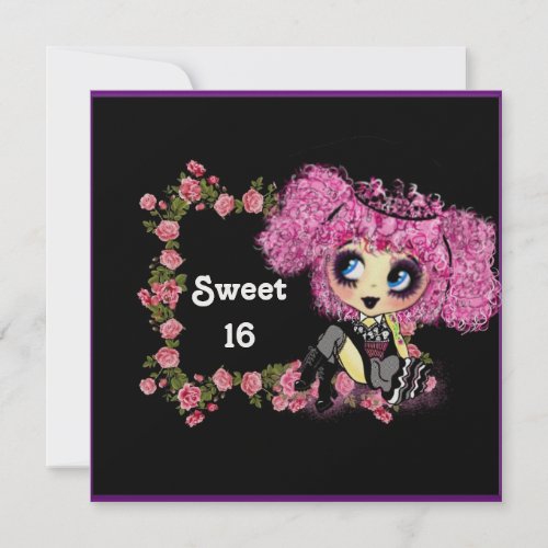 Kawaii girl sweet 16 PinkyP Invitation