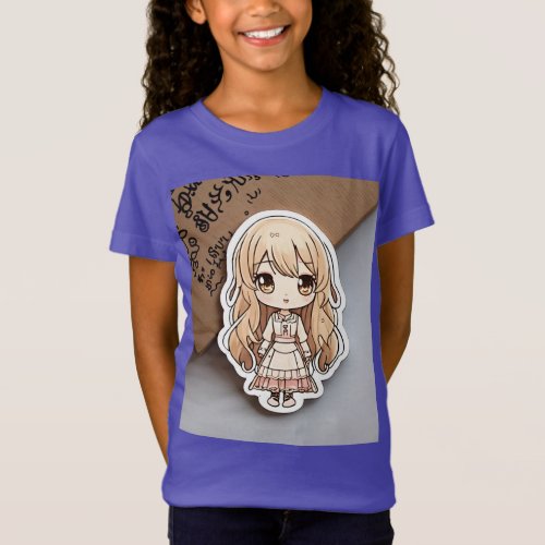 Kawaii Girl Sweetness Simplified in Style T_Shirt