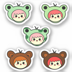 Kawaii Girl Vinyl Sticker