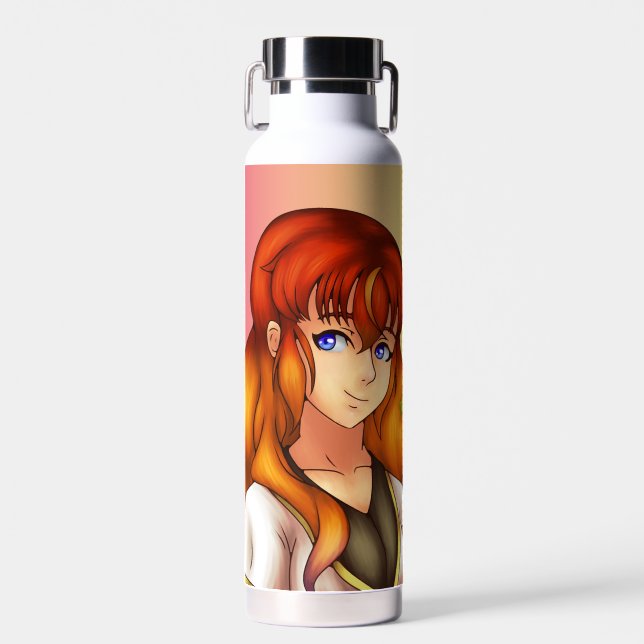 Kawaii Girl Water Bottle (Front)