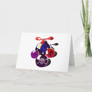 Kawaii Goth Christmas or Halloween Ornaments Holiday Card