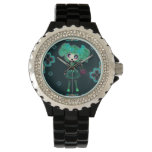 Kawaii Goth Girl Emerald Lolita PinkyP Watch