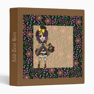 Kawaii Goth Lolita Steampunk Girl Binder