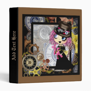 Kawaii goth lolita Steampunk PinkyP Binder