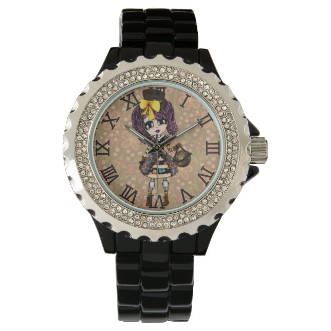 Kawaii goth lolita Steampunk Watch (Front)