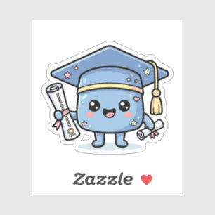 Kawaii Graduation Cap Diploma Cute Class Of 2026 Sticker