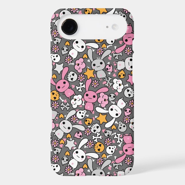 kawaii gray pattern Case-Mate iPhone case (Back)
