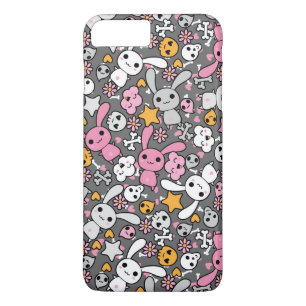 kawaii gray pattern iPhone 8 plus/7 plus case