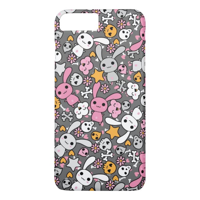 kawaii gray pattern Case-Mate iPhone case (Back)