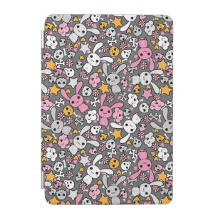 kawaii gray pattern iPad mini cover