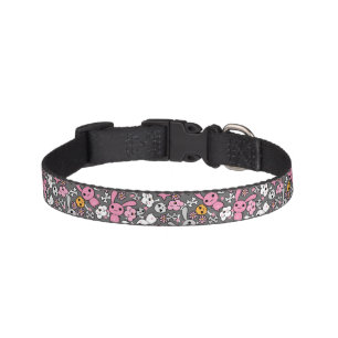 kawaii gray pattern pet collar