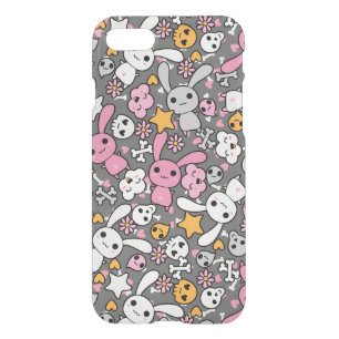 kawaii gray pattern iPhone SE/8/7 case