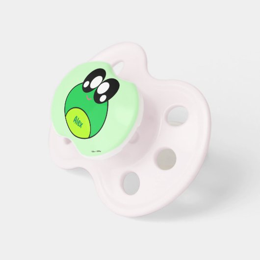 Kawaii Green Frog Cute Pacifier (Front Right)