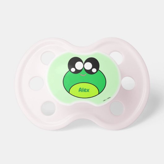 Kawaii Green Frog Cute Pacifier (Front)