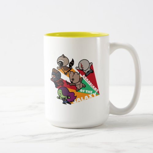 Kawaii Guardians of the Galaxy Group Jump Two_Tone Coffee Mug