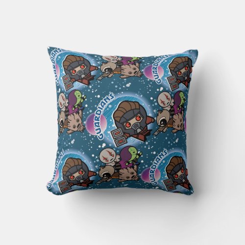 Kawaii Guardians of the Galaxy Pattern Throw Pillow