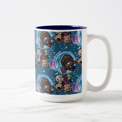 Kawaii Guardians of the Galaxy Pattern Two_Tone Coffee Mug